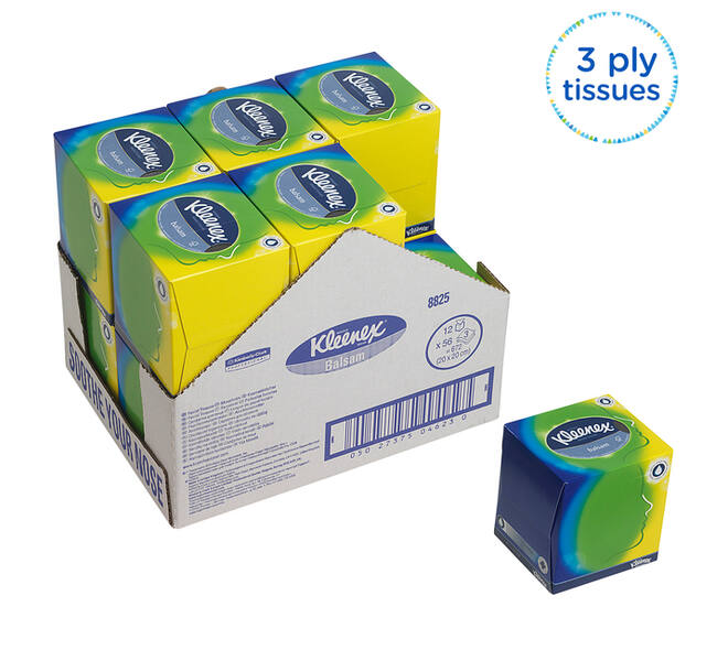 Facial tissues Kleenex kubus 3-laags 56 vel wit 8825