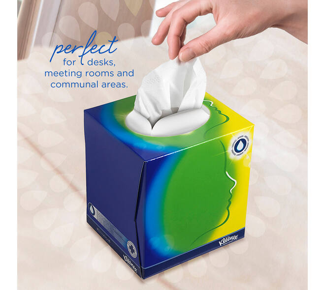 Facial tissues Kleenex kubus 3-laags 56 vel wit 8825