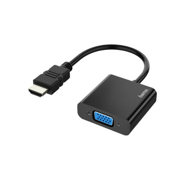 Adapter Hama HDMI-VGA zwart