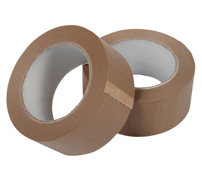 Verpakkingstape IEZZY papier 50mmx50 meter 80p gerecycled papier bruin