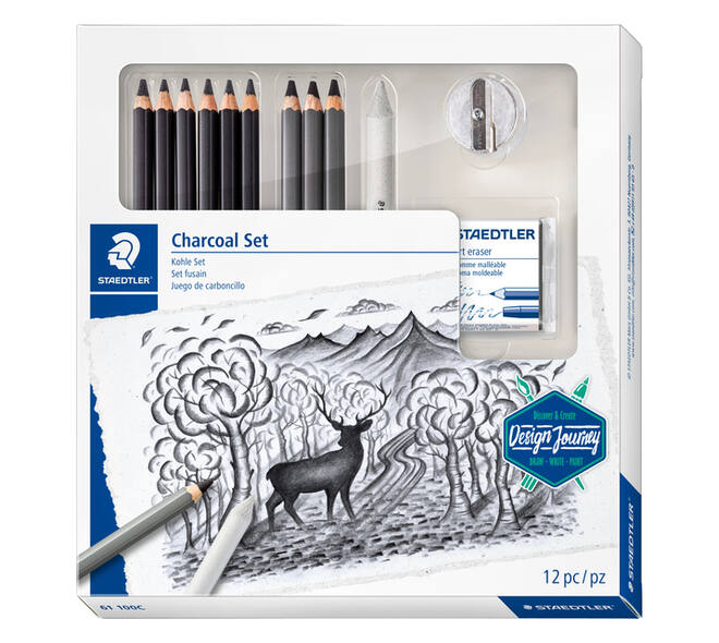 Houtskoolpotloodset  Staedtler Design Journey 12-delig