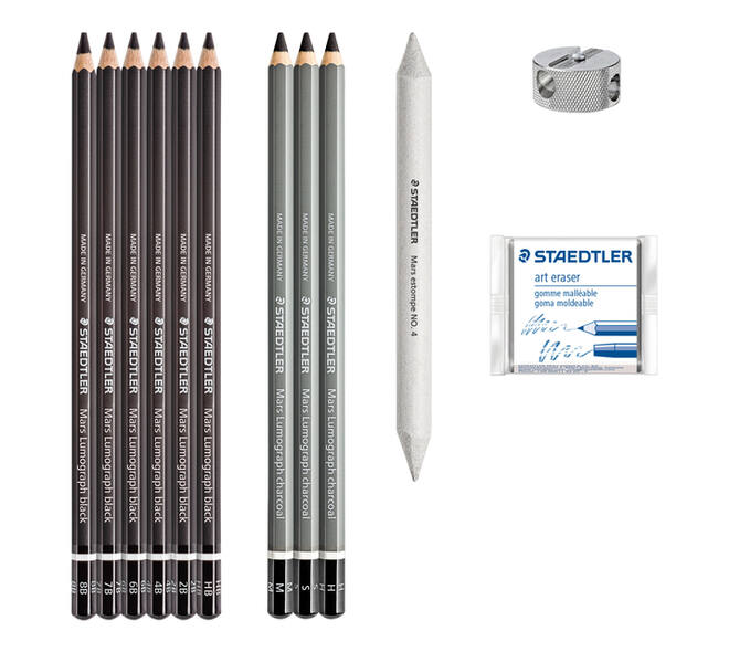 Houtskoolpotloodset  Staedtler Design Journey 12-delig