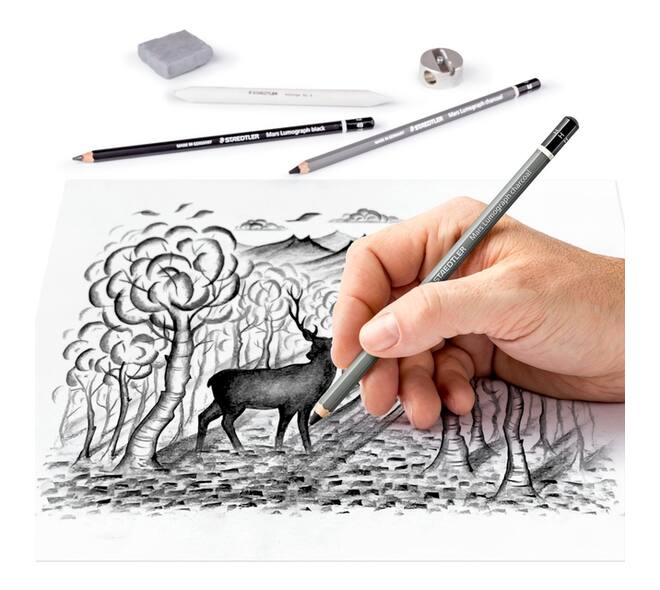 Houtskoolpotloodset Staedtler Design Journey 12-delig