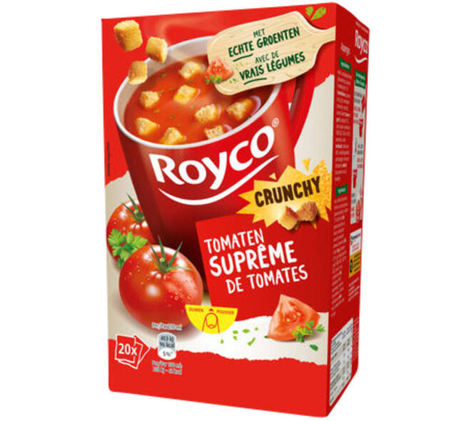 Soep Royco tomaten supreme met croutons 20 zakjes