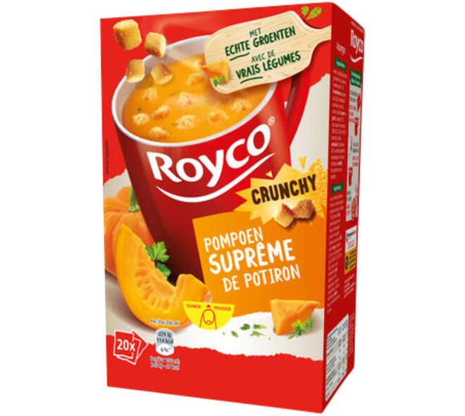 Soep Royco pompoen Supreme met croutons 20 zakjes