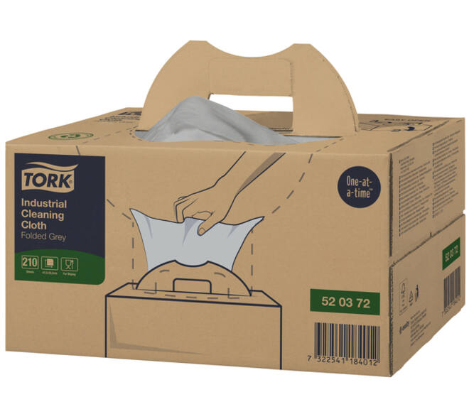 Reinigingsdoek Tork W7 Premium Industrial dispenserdoos 1-laags 210 vel grijs 520372
