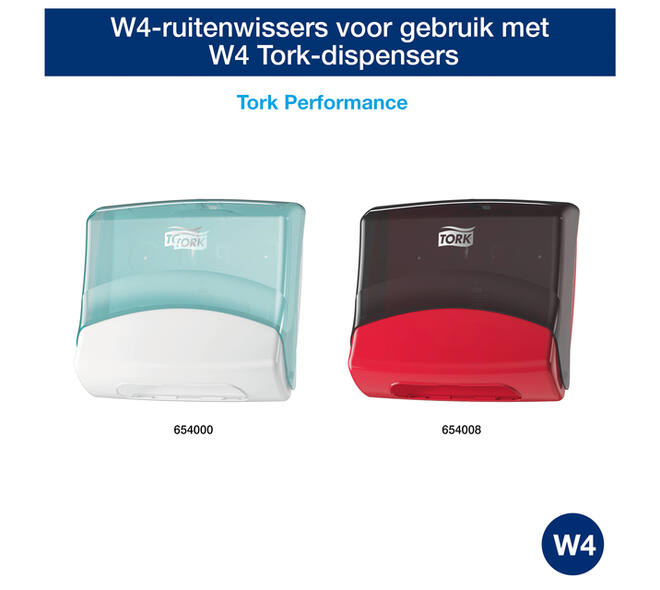Reinigingsdoek Tork W4 Premium Heavy-Duty gevouwen 1-laags 4x105 vel wit 530179