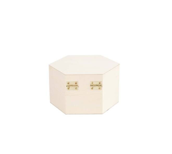 Kistje Creativ Company zeshoek 12x7cm triplex