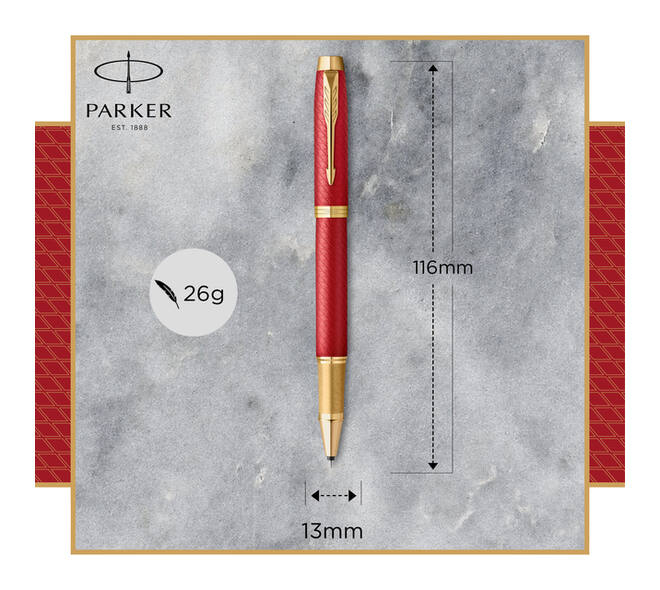 Rollerpen Parker IM Premium deep red GT fijn