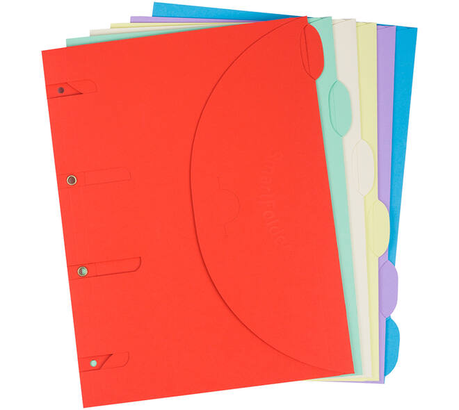 Smartfolder geperforeerde opbergmappen A4 assorti 6 stuks