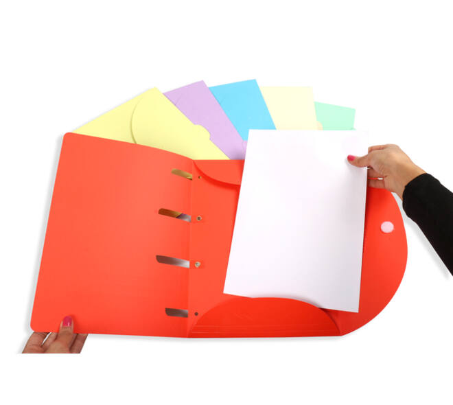 Smartfolder geperforeerde opbergmappen A4 assorti 6 stuks