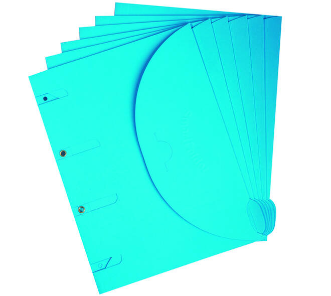 Smartfolder geperforeerde opbergmappen A4 blauw 6 stuks