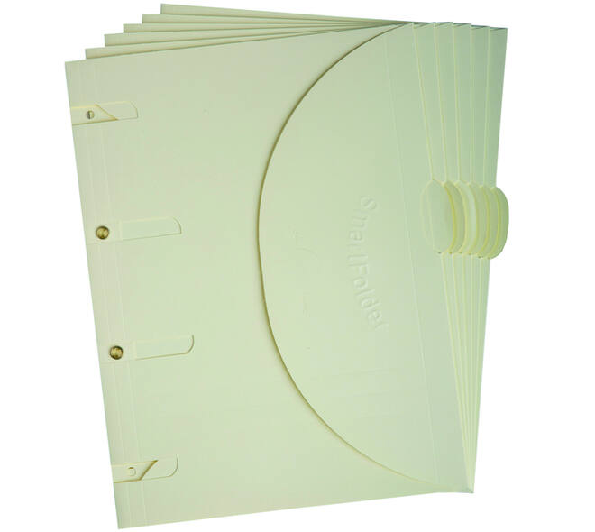 Smartfolder geperforeerde opbergmappen A4 Beige 6 stuks