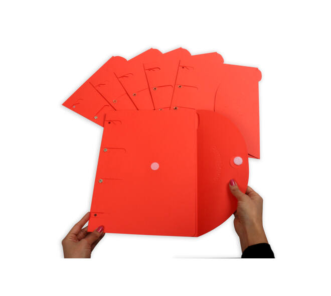 Smartfolder geperforeerde opbergmappen A4 Rood 6 stuks