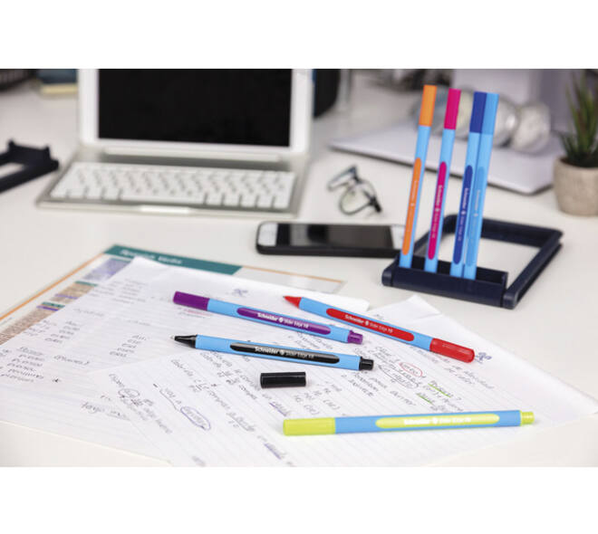 Balpen Schneider Slider Edge extra breed assorti etui à 8 stuks