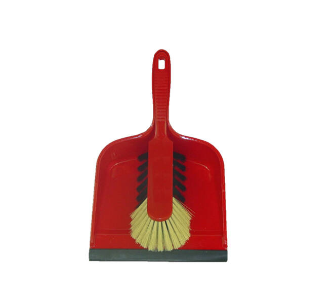 Stoffer en blik Cleaninq kunststof met rubberen lip