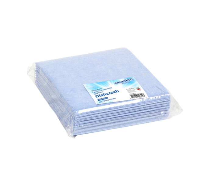 Werkdoek Cleaninq viscose 38x40cm blauw 10 stuks
