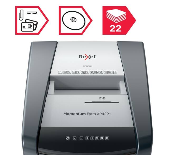 Papiervernietiger Rexel Momentum Extra XP422+ snippers 4x35mm