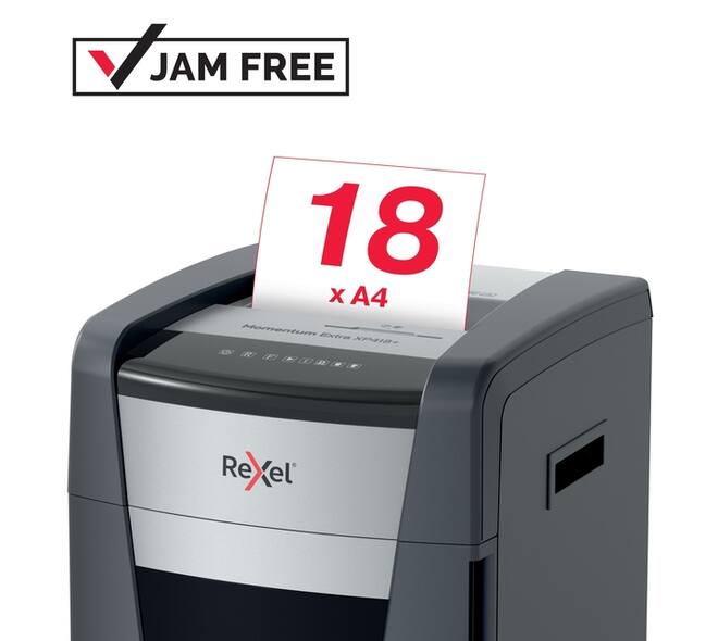 Papiervernietiger Rexel Momentum Extra XP418+ snippers 4x35mm