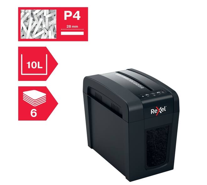 Papiervernietiger Rexel Secure X6-SL snippers 4x40mm