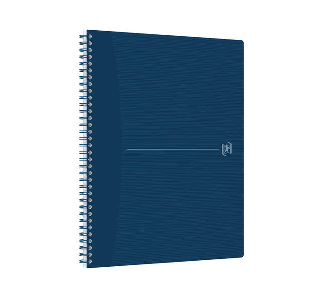 Spiraalblok Oxford Origin A4+ lijn 140 pagina's 80gr blauw