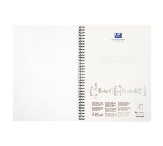 Spiraalblok Oxford My Rec'Up A4 lijn 180 pagina's 80gr assorti