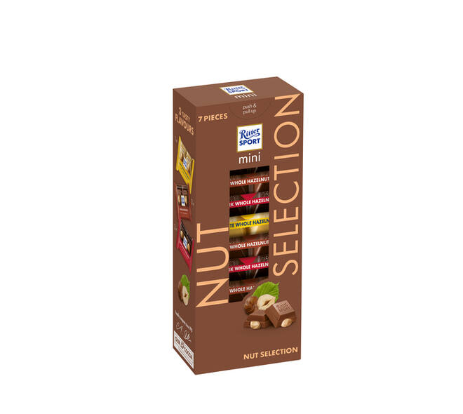 Chocolade Ritter Sport mini nut selection toren