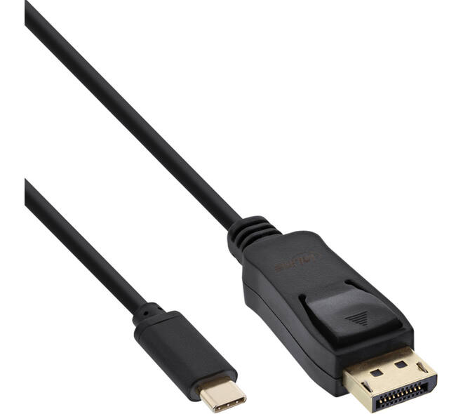 Kabel inLine USB-C Displayport 3.1 4K M/M 2 meter zwart