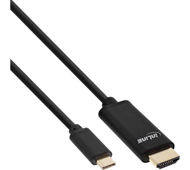 Kabel inLine USB-C HDMI 3.1 2.0 4K M/M 2 meter zwart
