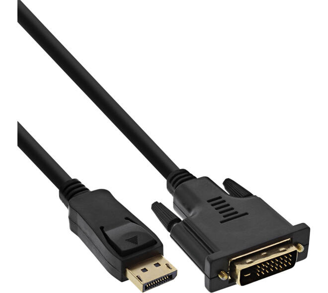 Kabel inLine Displayport DVI 24+1 M/M 2 meter zwart