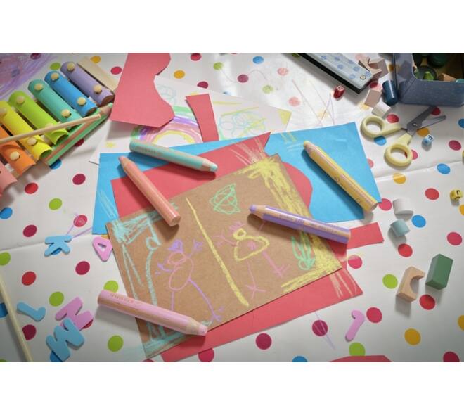 Kleurpotloden STABILO 880 woody 3 in 1 slijper-penseel assorti 18st
