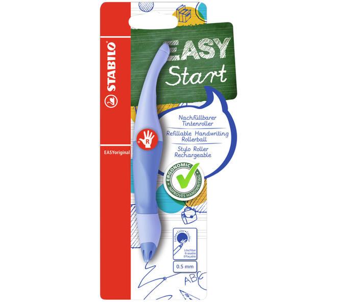 Rollerpen STABILO Easyoriginal  rechts M pastel luchtig blauw blister