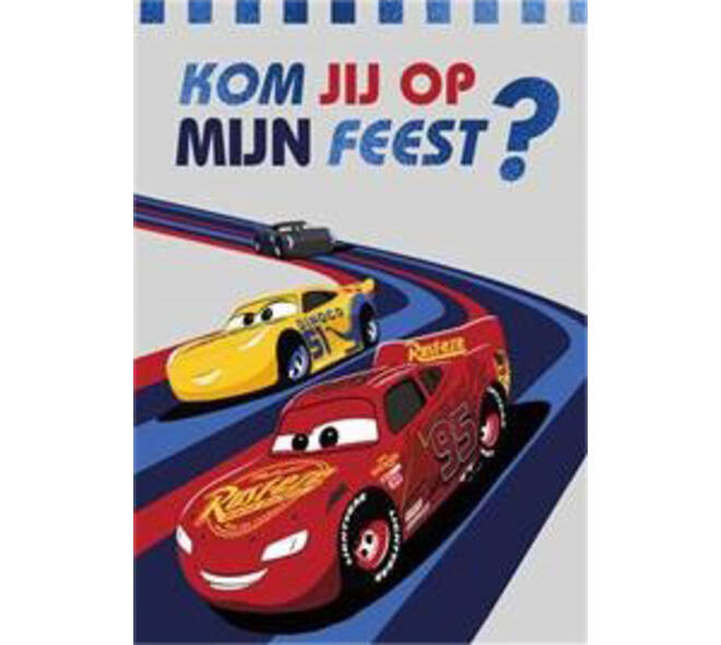 Wenskaart Hallmark uitnodiging Cars pak à 5 stuks