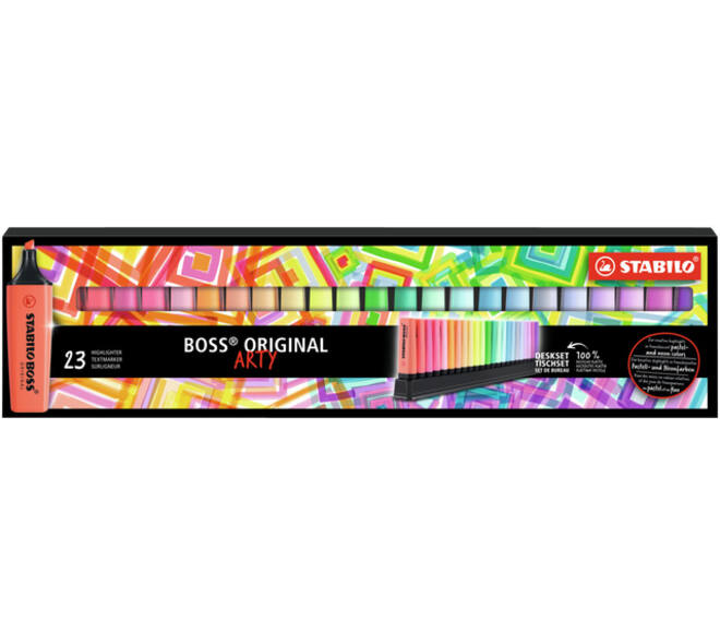 Markeerstift STABILO BOSS Original Arty 70/23 assorti deskset à 23st