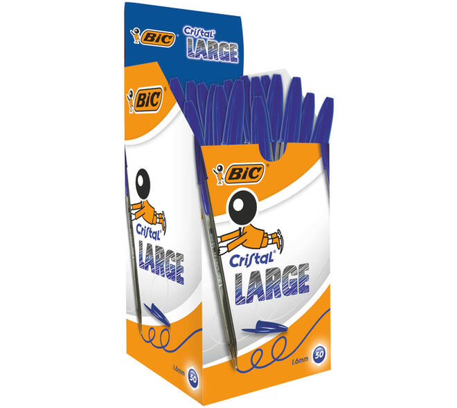Balpen Bic Cristal large blauw