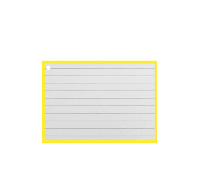 Flashcards A7 Geel incl. clipring 50 vel