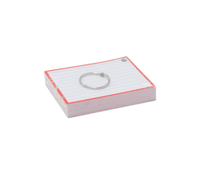 Flashcards A7 Rood incl. clipring 50 vel