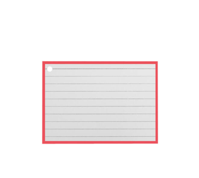 Flashcards A7 Rood incl. clipring 50 vel