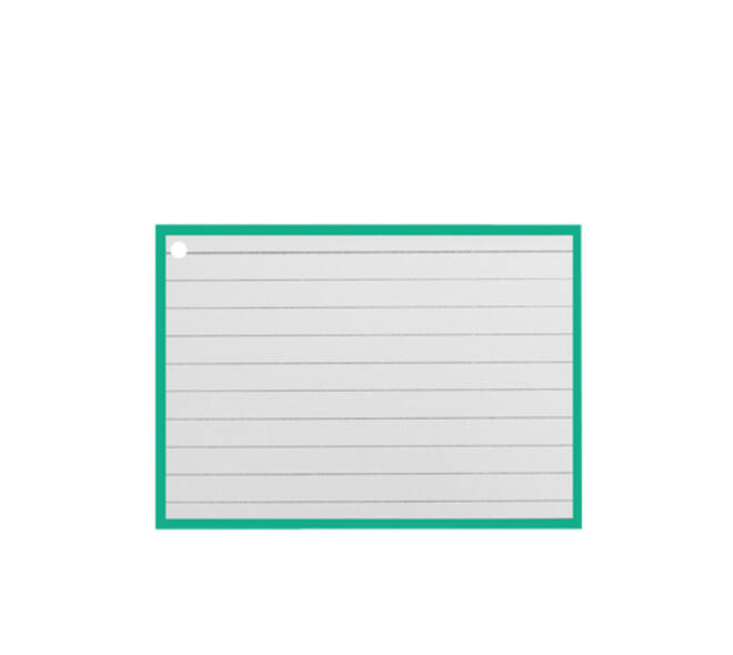 Flashcards A7 Groen incl. clipring 50 vel