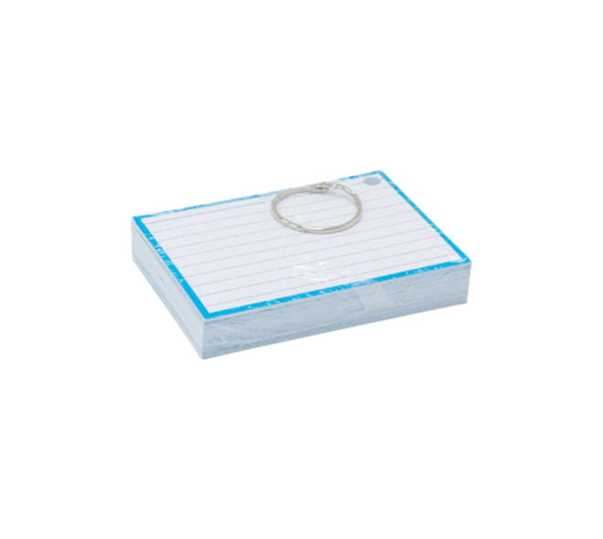 Flashcards A7 Blauw incl. clipring 50 vel