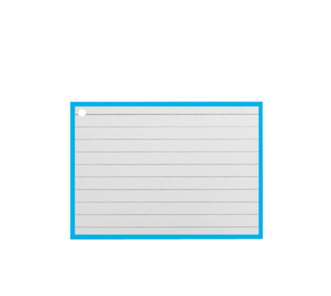 Flashcards A7 Blauw incl. clipring 50 vel