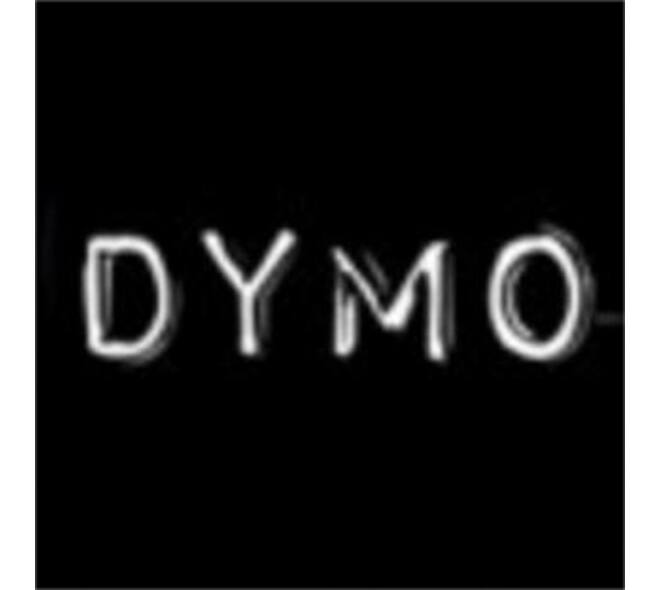 Reliëftape Dymo embossing plastic 9mm zwart op wit 3 stuks
