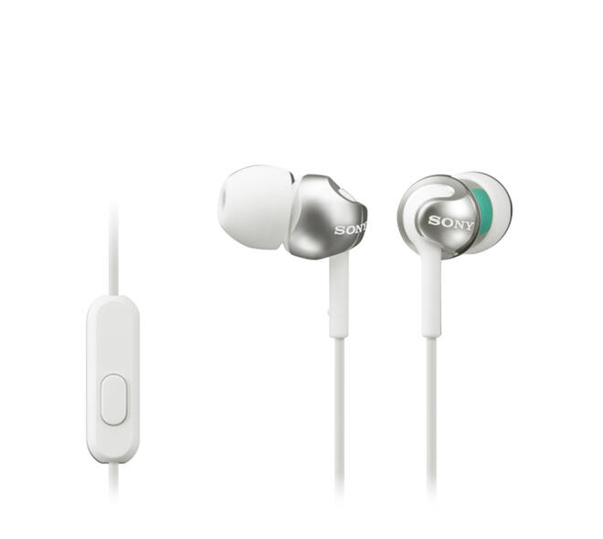Oortelefoon Sony in-ear EX110 9mm wit