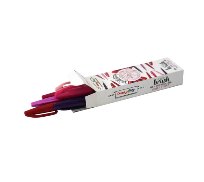 Brushpen Pentel Sign SES15C Sweet Flora assorti 6 stuks