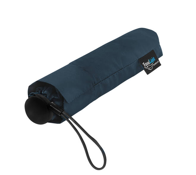 Paraplu Travellight® extreem licht opvouwbaar windproof doorsnede 90 cm donker blauw