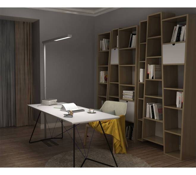 Vloerlamp Unilux Stratus led grijs