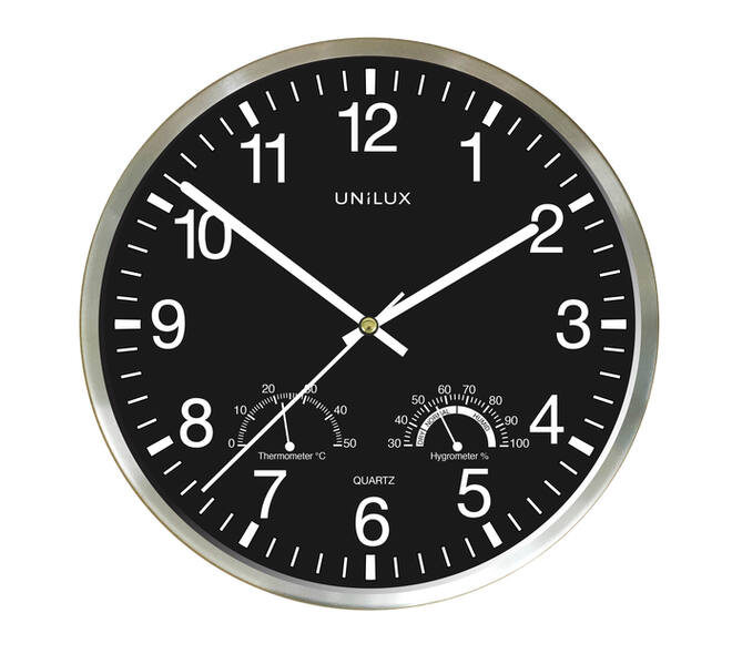 Wandklok Unilux Wetty grijs
