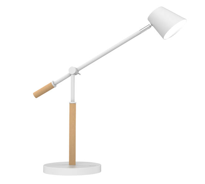 Bureaulamp Unilux Vicky led hout wit