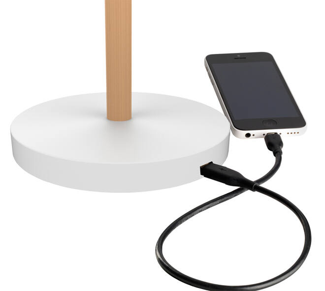 Bureaulamp Unilux Vicky led hout wit