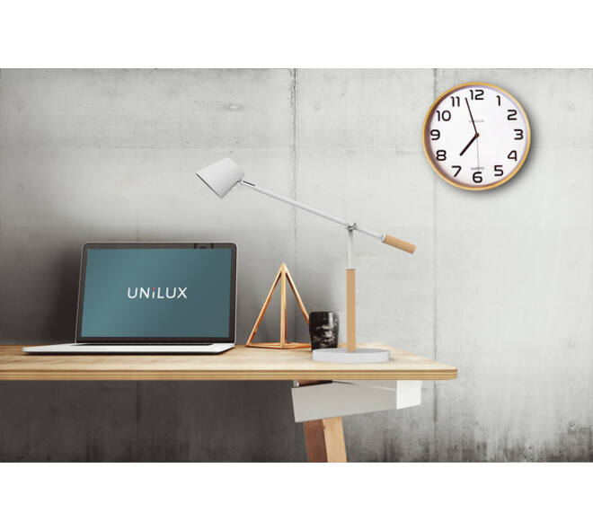 Wandklok Unilux Baltic hout wit